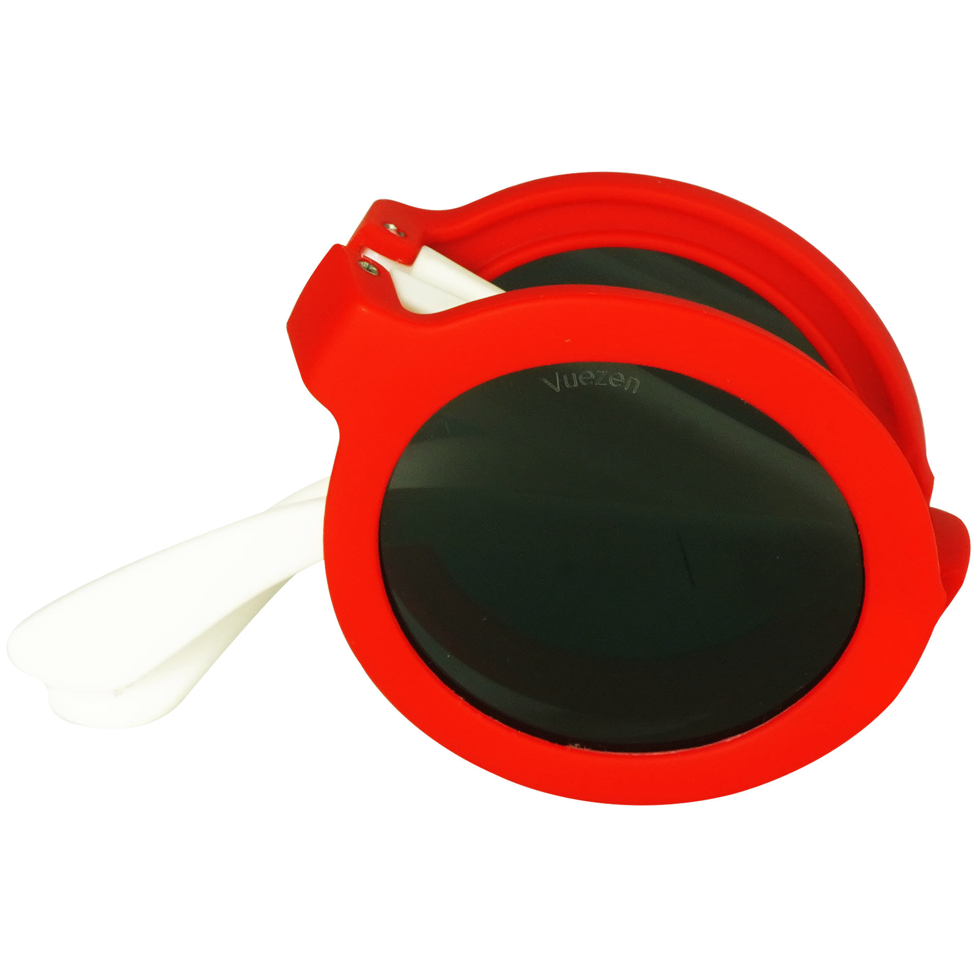 Red and white foldable sunglasses