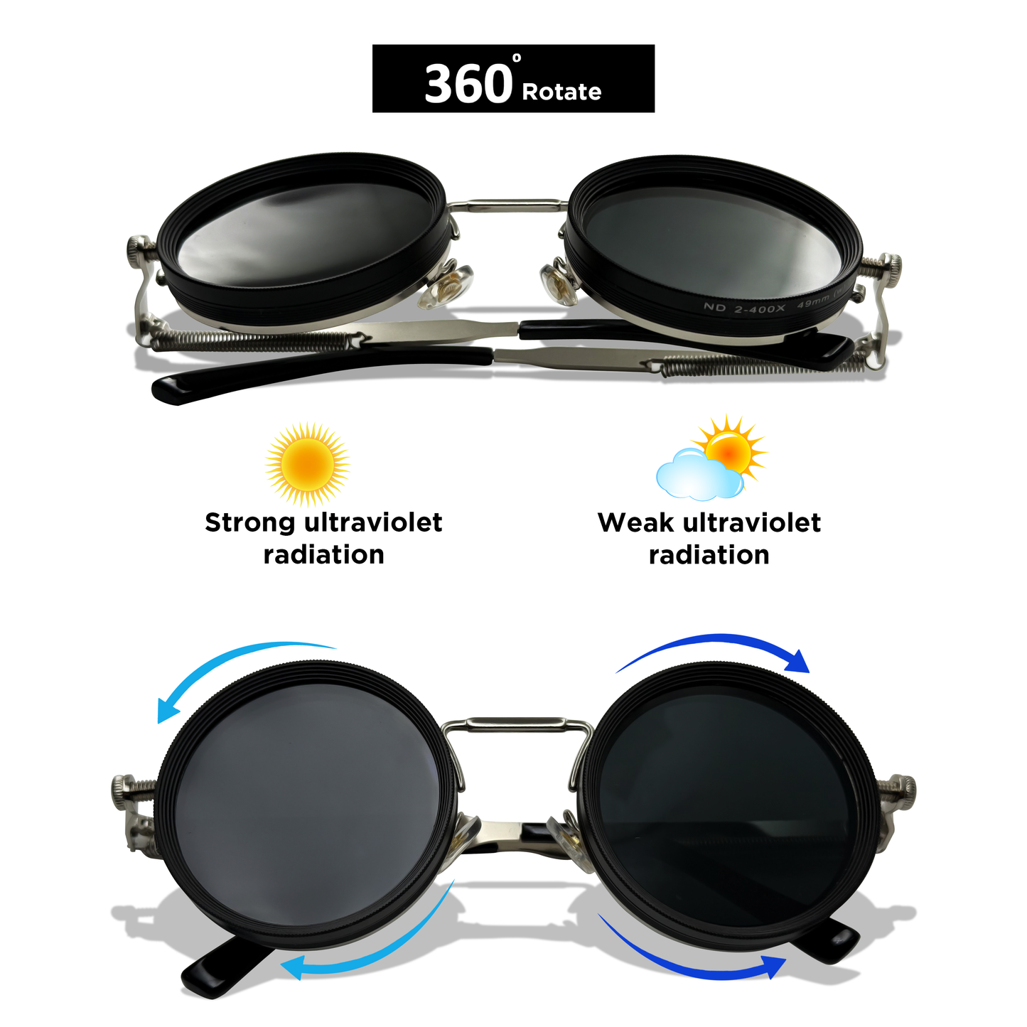 Unisex Polarized Adjustable Tint Sunglasses