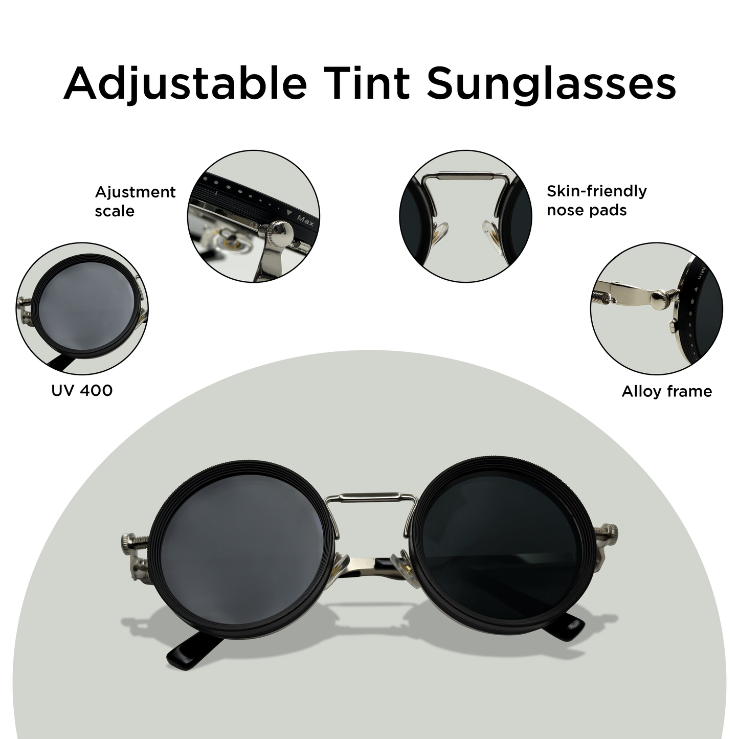 Unisex Polarized Adjustable Tint Sunglasses