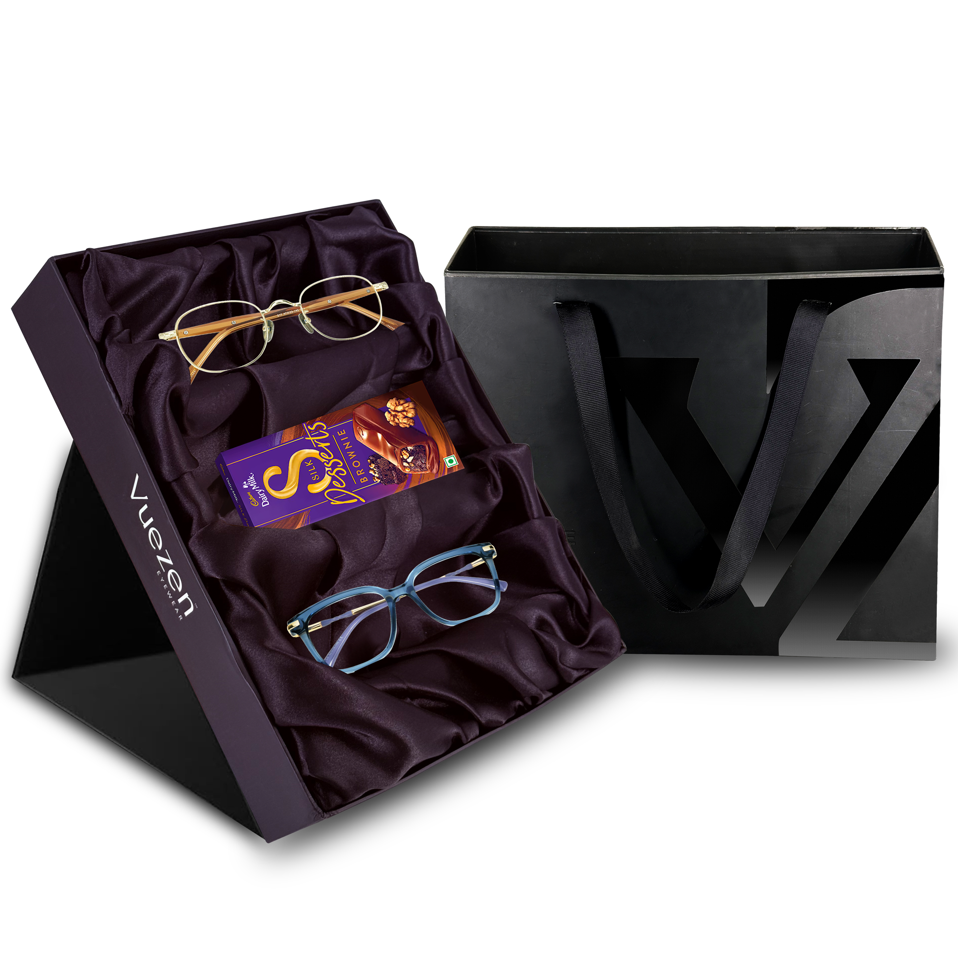 Eyeglasses with a gift box