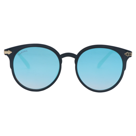 Royal Luxury Style Blue Ash Round Sunglasses