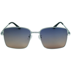 Unisex Square Metal Polarized Sunglasses: Lightweight Slim Frame with Hydrophobic Coating