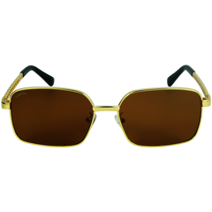 Retro Rectangle Polarized Sunglasses – Full Rim Metal Frame