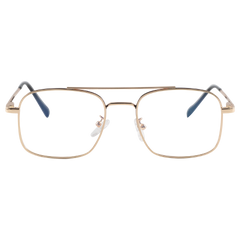 Full Rim Rectangle Metal Frame Glasses Spring Side