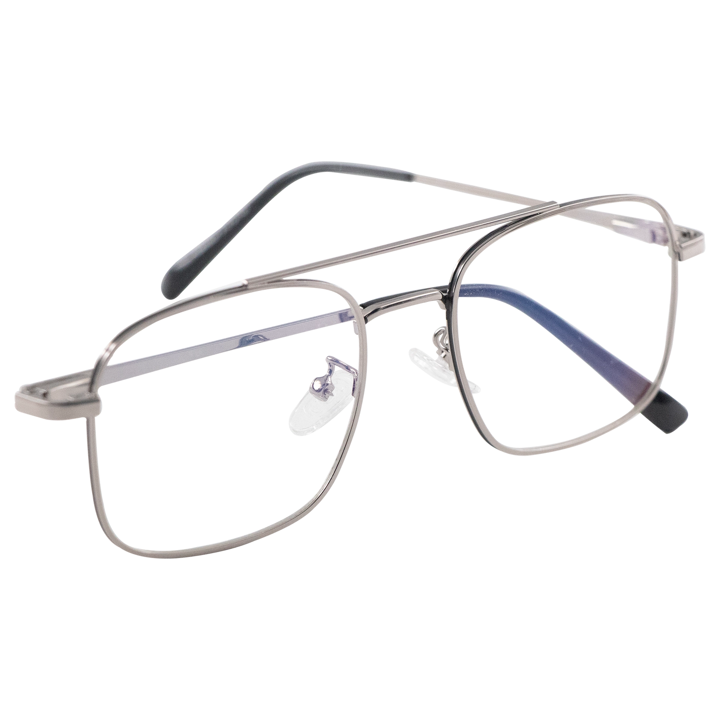 Full Rim Rectangle Metal Frame Glasses Spring Side